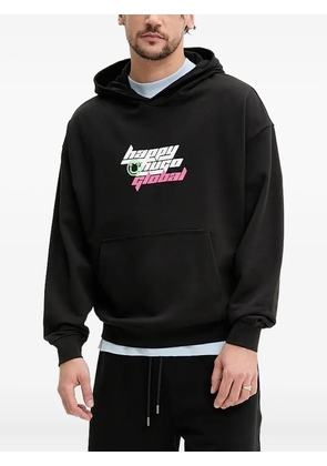 HUGO graphic-print hoodie - Black