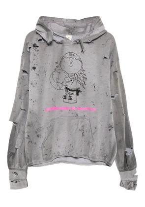 WESTFALL cartoon-print hoodie - Grey
