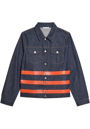 Helmut Lang zip-detail denim trucker jacket - Blue