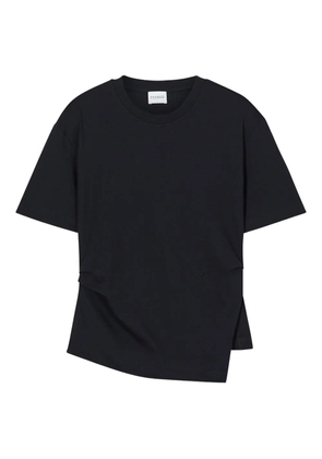Closed side-split T-shirt - Black