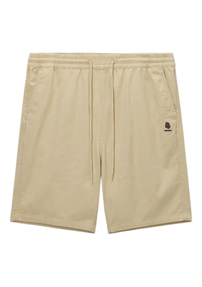 FINGERCROXX embroidered-logo shorts - Neutrals