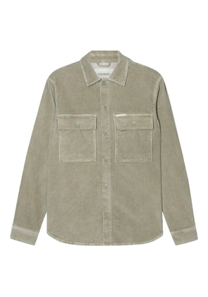 Closed corduroy pocket shirt - Green