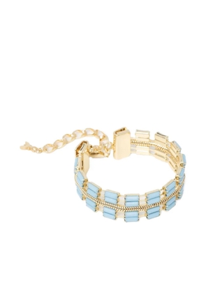 Patrizia Pepe rectangle-stones link bracelet - Gold