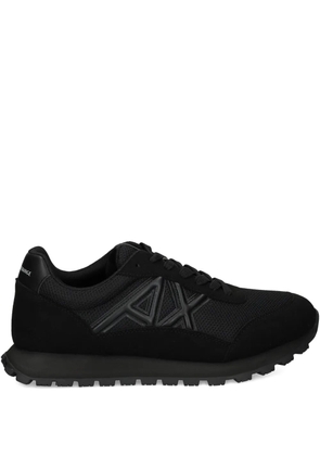 Armani Exchange logo-detail mesh trainers - Black