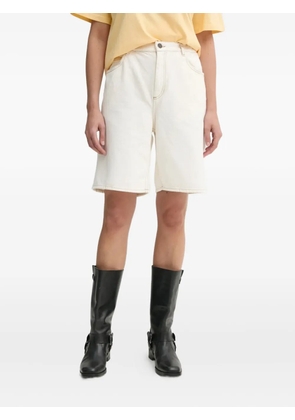 American Vintage logo-patch denim shorts - Neutrals