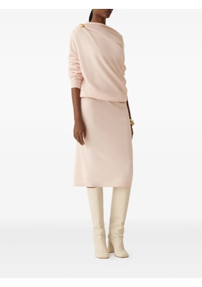 Fabiana Filippi draped button-detail midi dress - Pink