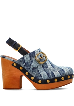 Kurt Geiger London 105mm Mayfair slingback buckle pumps - Blue