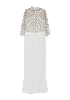 JEAN-LOUIS SABAJI embellished high-neck dress - Grey