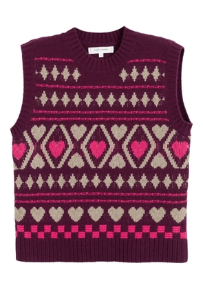 Chinti & Parker heart-pattern vest - Purple