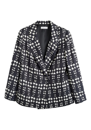 Chinti & Parker Queen of Hearts printed blazer - Black