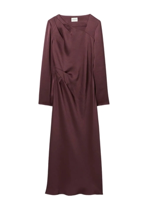 Claudie Pierlot asymmetric-neckline gathered dress