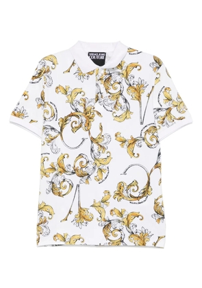 Versace Jeans Couture Barocco-print polo shirt - White
