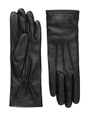 Marc O'Polo gathered leather gloves - Black