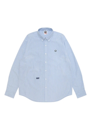AAPE BY *A BATHING APE® embroidered striped shirt - Blue