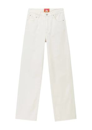 Hey Joanie logo-patch jeans - White