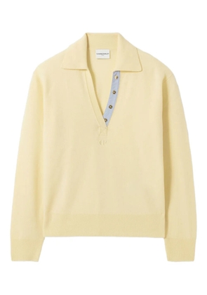 Claudie Pierlot polo-neck embroidered-detail sweater - Yellow