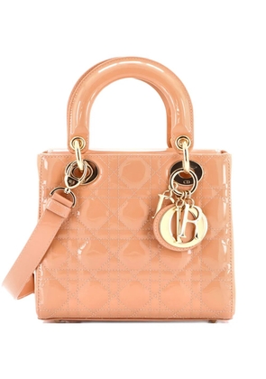 Christian Dior Pre-Owned Lady Dior NM Bag Cannage Quilt Patent Small satchel - Neutrals