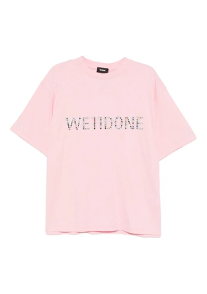 We11done logo-print T-shirt - Pink