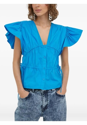 Day Birger Et Mikkelsen ruffled buttoned top - Blue