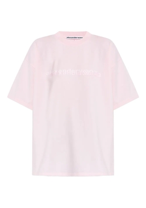Alexander Wang logo-print T-shirt - Pink
