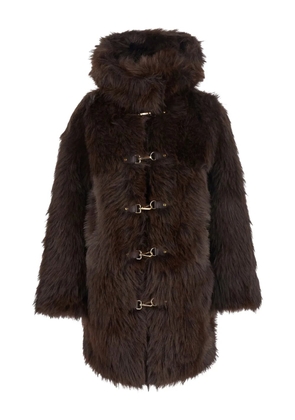 Urbancode long-sleeve toggle-fastening coat - Brown