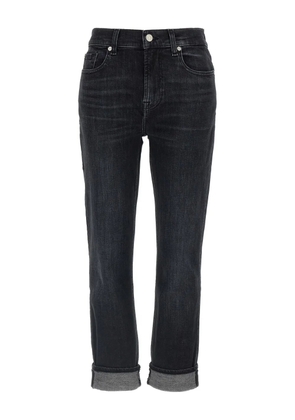 7 For All Mankind cuffed-hem skinny jeans - Black