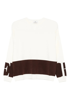 Elisabetta Franchi block-insert long-sleeve sweater - Neutrals