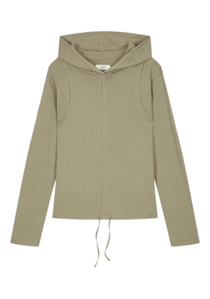 TOMBOY layered-effect hoodie - Green