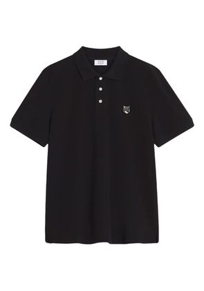 Maison Kitsuné fox-head embroidered polo shirt - Black