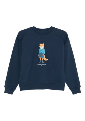 Maison Kitsuné Dressed Fox-print sweatshirt - Blue