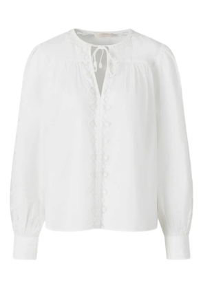 Ulla Johnson embroidered lace-insert blouse - White