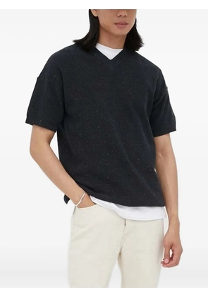 American Vintage speckled V-neck sweater - Black