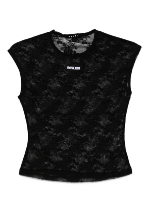 Ksubi lace-detail top - Black