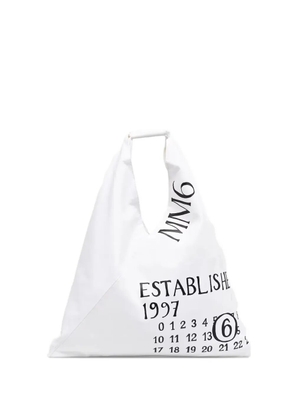 MM6 Maison Margiela numbers motif Japanese tote bag - White
