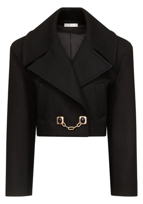 AREA chain-detailing cropped jacket - Black