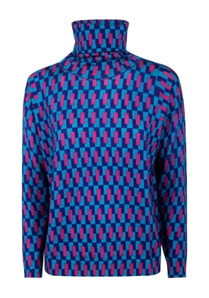 IN BED WITH YOU geometric-pattern jumper - Blue
