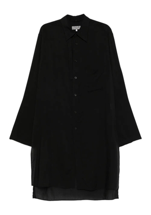 Yohji Yamamoto asymmetric collar shirt - Black