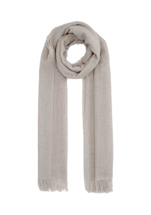 Fabiana Filippi metallic-thread fringed scarf - Grey