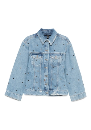 Ksubi Chroma cinched eyelet-embellished denim jacket - Blue
