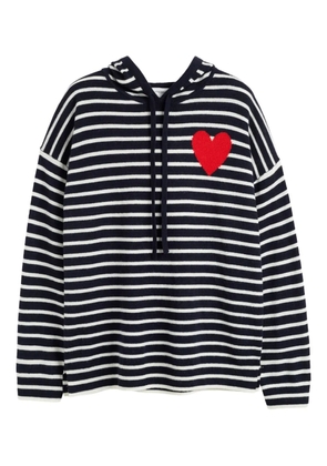 Chinti & Parker Breton Heart striped hoodie - Blue