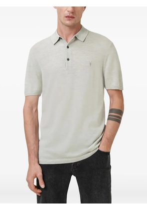 AllSaints embroidered short-sleeve polo shirt - Green