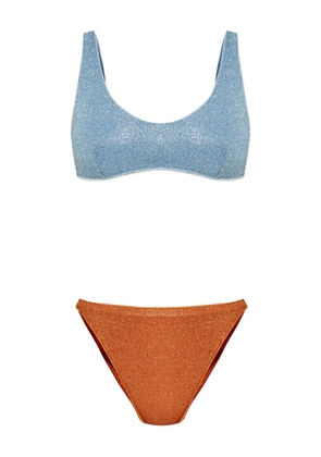 Oséree sparkling two-tone bikini - Blue