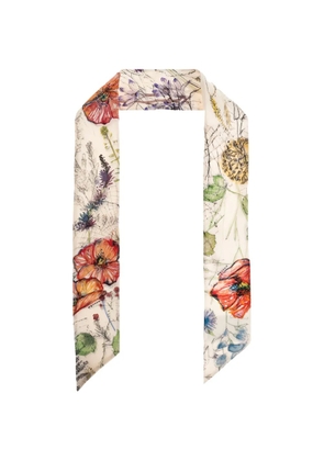 Alexander McQueen floral-print scarf - Neutrals