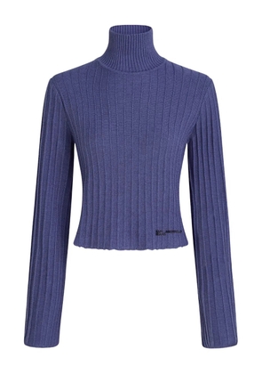 Karl Lagerfeld Jeans ribbed turtleneck sweater - Blue