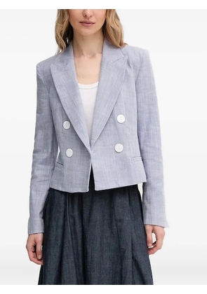 Pedro Del Hierro double-breasted linen blazer - Blue