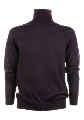 ALPHA STUDIO turtleneck long-sleeve sweater - Brown