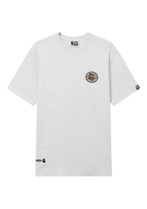 FINGERCROXX embroidered-logo T-shirt - Grey