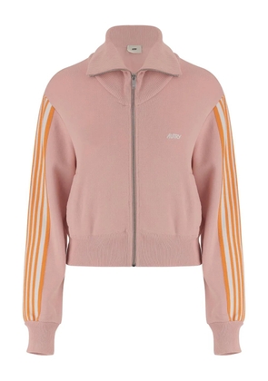 Autry stripe-detail zip-fastening hacket - Pink