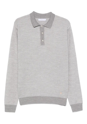 Manuel Ritz wool-blend jacquard polo shirt - Grey