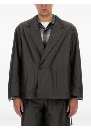 AIE double-breasted cotton jacket - Grey